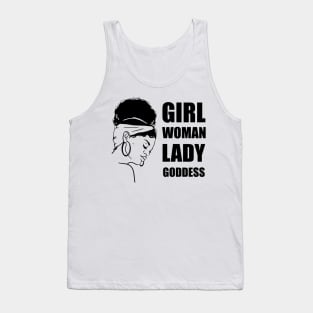 Black American Woman. Afro American Art. Black Girl Tank Top